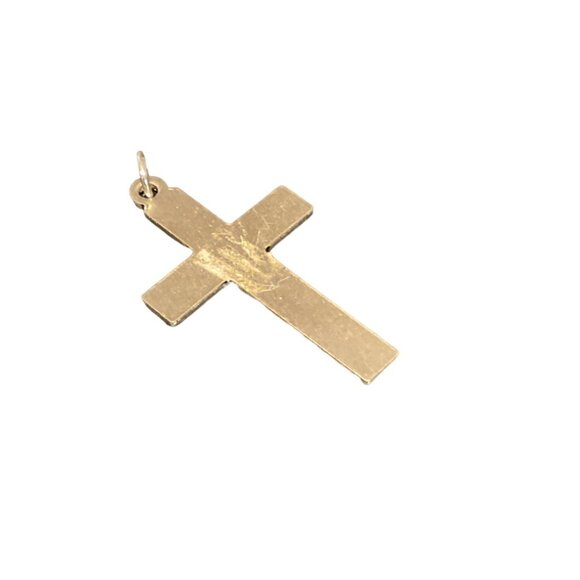 Vintage Silver Tone Cross Pendant With Intricate Design - Picture 2 of 2